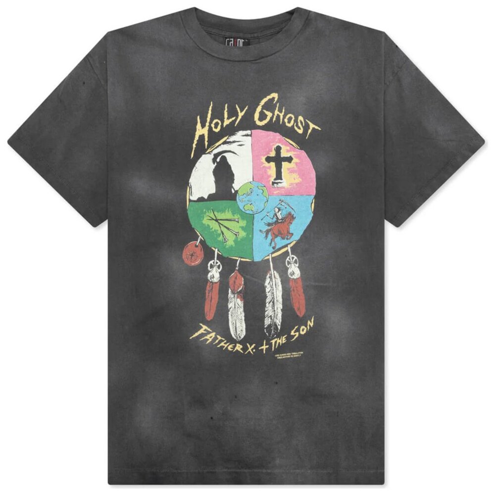 Saint Mxxxxxx Holy Ghost T-Shirt Vintage Black | Saint Michael